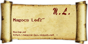 Magocs Leó névjegykártya